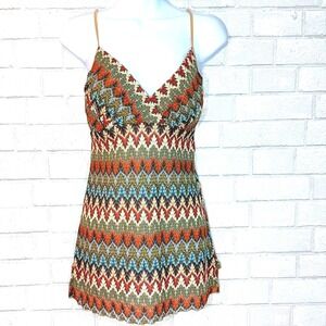 Vtg Y2K‎ Mesh Babydoll Top Women Large (Fits S/M) Boho Hippie Fairy Retro Rave